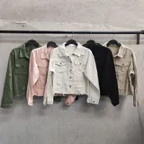 Giacche(D) Genere Giacca di Jeans Giacca Donna Primavera Made in Cina Quotidiano Colore Unico Standard Monocromo — foto 1