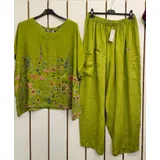 Completo(D) Genere Completo Donna Estate Made in Italia Quotidiano Colori Casuale Curvy(taglie forti) Fiori — foto 5