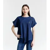 Camicia Camicia Donna Primavera/Estate Made in Italia Quotidiano Colore Unico Standard — foto 5