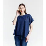 Camicia Camicia Donna Primavera/Estate Made in Italia Quotidiano Colore Unico Standard — foto 1