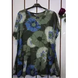 Camicie(D) Genere Camicia Camicia Casual Donna Primavera/Estate Made in Italia Quotidiano Colori Casuale Curvy(taglie forti) Stampata Lino — foto 5