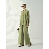 Completo Pantaloni T-Shirt Donna Autunno/Inverno Made in Italia Tempo libero Colore Unico Standard — foto 1