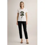 T-Shirt & Top(D) Genere T-Shirt Donna Primavera/Estate Made in Italia Quotidiano Colore Unico Standard — foto 1