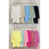 Vestiti Donna Primavera Made in Italia Quotidiano Vari Colori Standard Monocromo Cotone — foto 4