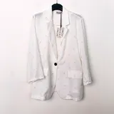 Giacca Blazer Giacca Donna Primavera/Estate Made in Italia Quotidiano Colore Unico — foto 5