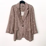 Giacca Blazer Giacca Donna Primavera/Estate Made in Italia Quotidiano Colore Unico — foto 4