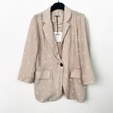 Giacca Blazer Giacca Donna Primavera/Estate Made in Italia Quotidiano Colore Unico — foto 3
