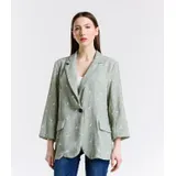 Giacca Blazer Giacca Donna Primavera/Estate Made in Italia Quotidiano Colore Unico — foto 1