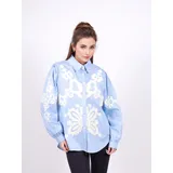 Camicia Camicia Casual Donna Primavera/Estate Made in Cina Tempo libero Colore Unico Standard Cotone — foto 2
