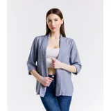 Giacca Blazer Giacca Donna Primavera/Estate Made in Italia Quotidiano Colore Unico — foto 1