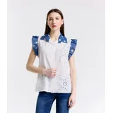 Camicia Camicia Donna Primavera/Estate Made in Italia Quotidiano Vari Colori — foto 5