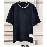 T-Shirt Donna Primavera/Estate Made in Cina Quotidiano Colore Unico Standard Monocromo — foto 1