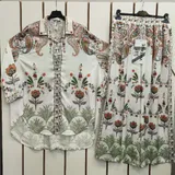 Completo(D) Genere Completo Donna Primavera/Estate Made in Italia Quotidiano Colori Casuale Curvy(taglie forti) Fiori — foto 4