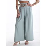 Pantaloni(D) Genere Pantaloni Donna Primavera/Estate Made in Italia Quotidiano Colore Unico Oversize Monocromo elastico — foto 4