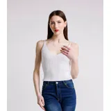 Canottiera Donna Primavera/Estate Made in Italia Quotidiano Colore Unico Standard — foto 17