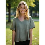 T-Shirt & Top(D) Genere T-Shirt Donna Estate Made in Italia Quotidiano Colore Unico Standard — foto 1
