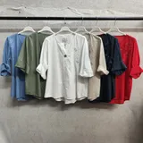 T-Shirt & Top(D) Genere T-Shirt Donna Primavera/Estate Made in Italia Quotidiano Colore Unico Curvy(taglie forti) — foto 1