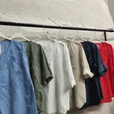 T-Shirt & Top(D) Genere T-Shirt Donna Primavera/Estate Made in Italia Quotidiano Colore Unico Curvy(taglie forti) — foto 4