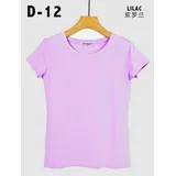 T-Shirt Donna Primavera/Estate Made in Cina Quotidiano Vari Colori Standard Monocromo — foto 2