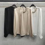 Camicie(D) Genere Camicia Camicia Elegante Donna Quattro stagioni Made in Cina Quotidiano Colore Unico Standard — foto 1