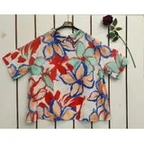 Camicie(D) Genere Camicetta Camicia Casual Donna Primavera/Estate Made in Italia Tempo libero Colori Casuale Curvy(taglie forti) Fiori Cotone — foto 3