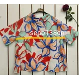 Camicie(D) Genere Camicetta Camicia Casual Donna Primavera/Estate Made in Italia Tempo libero Colori Casuale Curvy(taglie forti) Fiori Cotone — foto 4