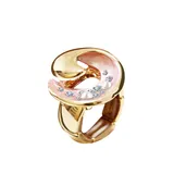 Anello Elastico Luna Smaltata con Strass e Perle — foto 3