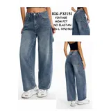 Jeans(D) Genere Jeans Larghi Donna Quattro stagioni Made in Cina Tempo libero Colore Unico Standard — foto 1