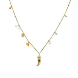 Collana Portafortuna con Charms Pietre e Corno — foto 3