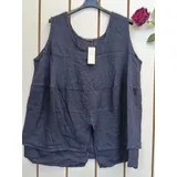 T-Shirt & Top(D) Genere Canottiera Donna Estate Made in Italia Tempo libero Colori Casuale Curvy(taglie forti) Monocromo — foto 8