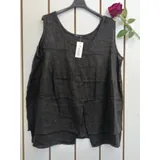 T-Shirt & Top(D) Genere Canottiera Donna Estate Made in Italia Tempo libero Colori Casuale Curvy(taglie forti) Monocromo — foto 12