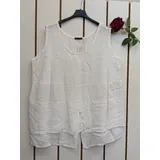 T-Shirt & Top(D) Genere Canottiera Donna Estate Made in Italia Tempo libero Colori Casuale Curvy(taglie forti) Monocromo — foto 13