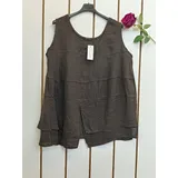 T-Shirt & Top(D) Genere Canottiera Donna Estate Made in Italia Tempo libero Colori Casuale Curvy(taglie forti) Monocromo — foto 5