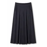 PANTALONE LUNGO IN RAYON VISCOSA CON PIEGHE E TASCHE — foto 3