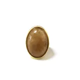 Grande Anello Elastico Ovale con Pietra in Resina — foto 1