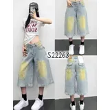 Jeans Corto Donna Quattro stagioni Made in Cina Quotidiano Colore Unico Standard Monocromo — foto 1