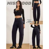 Jeans(D) Genere Jeans Larghi Donna Quattro stagioni Made in Cina Tempo libero Colore Unico Curvy(taglie forti) — foto 1