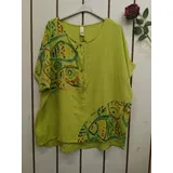 Camicie(D) Genere Camicetta Camicia Casual Donna Estate Made in Italia Tempo libero Colori Casuale Curvy(taglie forti) Fiori Lino — foto 3
