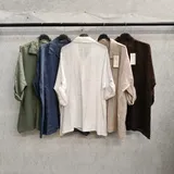 Camicie(D) Genere Camicia Camicia Casual Donna Estate Made in Spagna Quotidiano Colore Unico Curvy(taglie forti) — foto 3