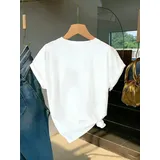 T-Shirt Donna Estate Made in Italia Quotidiano Standard Stampata — foto 3