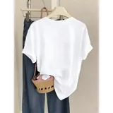 T-Shirt Donna Estate Made in Italia Quotidiano Standard Stampata — foto 3