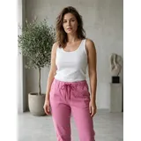 Pantaloni Sportivi Giacca Leggere Donna Primavera/Estate Made in Italia Tempo libero Colore Unico Standard — foto 1