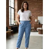 Pantaloni Sportivi Giacca Leggere Donna Primavera/Estate Made in Italia Tempo libero Colore Unico Standard — foto 5