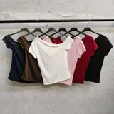 T-Shirt & Top(D) Genere T-Shirt Donna Estate Made in Spagna Quotidiano Colore Unico Petite — foto 4