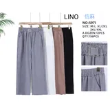 Pantaloni Donna Primavera/Estate Made in Cina Quotidiano Vari Colori Standard Monocromo Lacci — foto 1