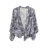 BLUSA IN RAYON VISCOSA FANTASIA PAISLEY CON METALLO — foto 6