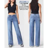Jeans Bootcut Donna Quattro stagioni Made in Cina Quotidiano Colore Unico Standard — foto 1