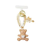 Portachiavi & Ciondolo Cellulare con Perline e Orsetto di Strass — foto 4