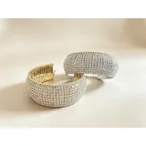 Collana Bracciale rigido a fascia media (2.2cm), ricoperto di zirconi — foto 1