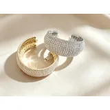 Collana Bracciale rigido a fascia media (2.2cm), ricoperto di zirconi — foto 3
